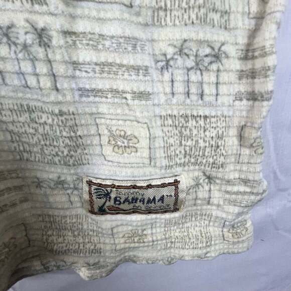 Tommy Bahama Polo Shirt Men Large Beige Green Totem Relaxed Comfort Casual - Picture 3 of 9